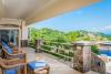 Covered terrace with mountain and ocean view 